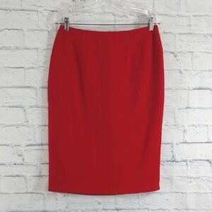 🔵BOGO FREE🔵 NWT Linda Allard Ellen Tracy Red Wool Skirt Sz 12